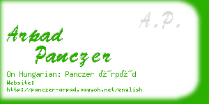 arpad panczer business card